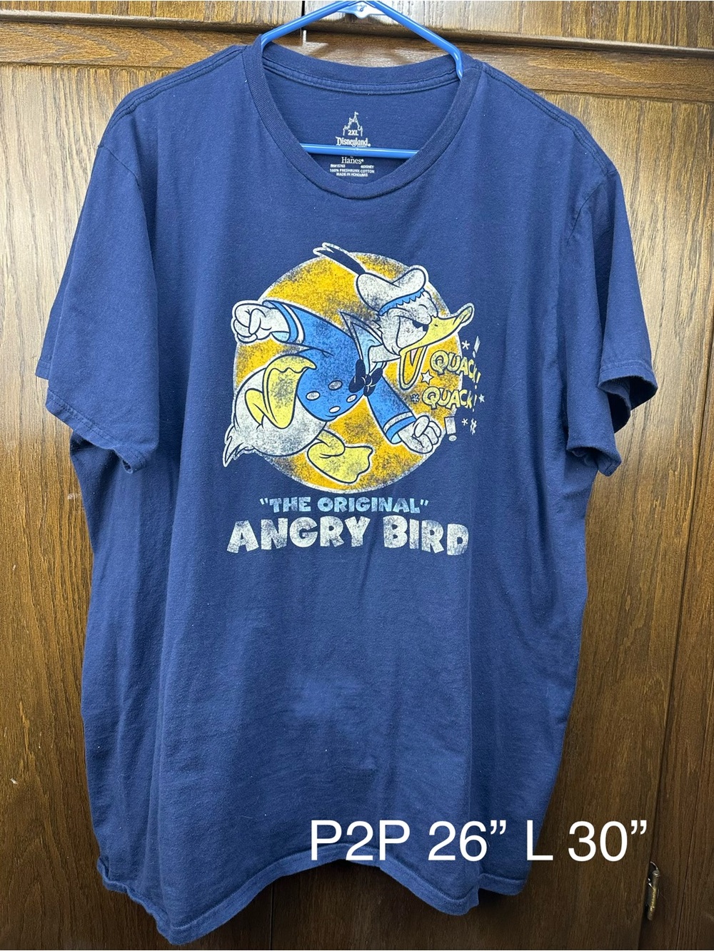 Hanes Navy Donald Duck 'The Original Angry Bird' Graphic Tee
